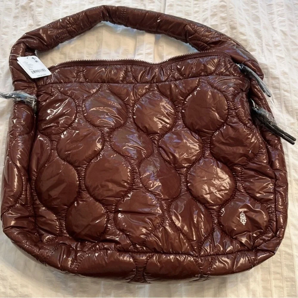Free People Movement Stylish Brown Quilted Women's Bag